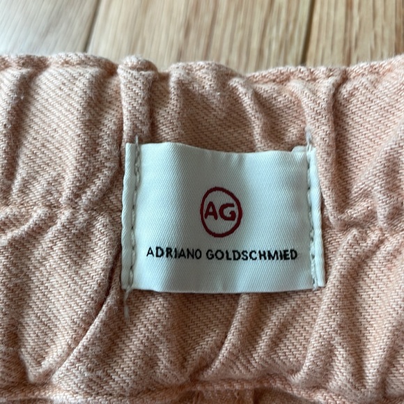 AG Adriano Goldschmied Pants Womens 27 Pink Renn Paper Bag Cropped Straight Leg - Picture 8 of 12